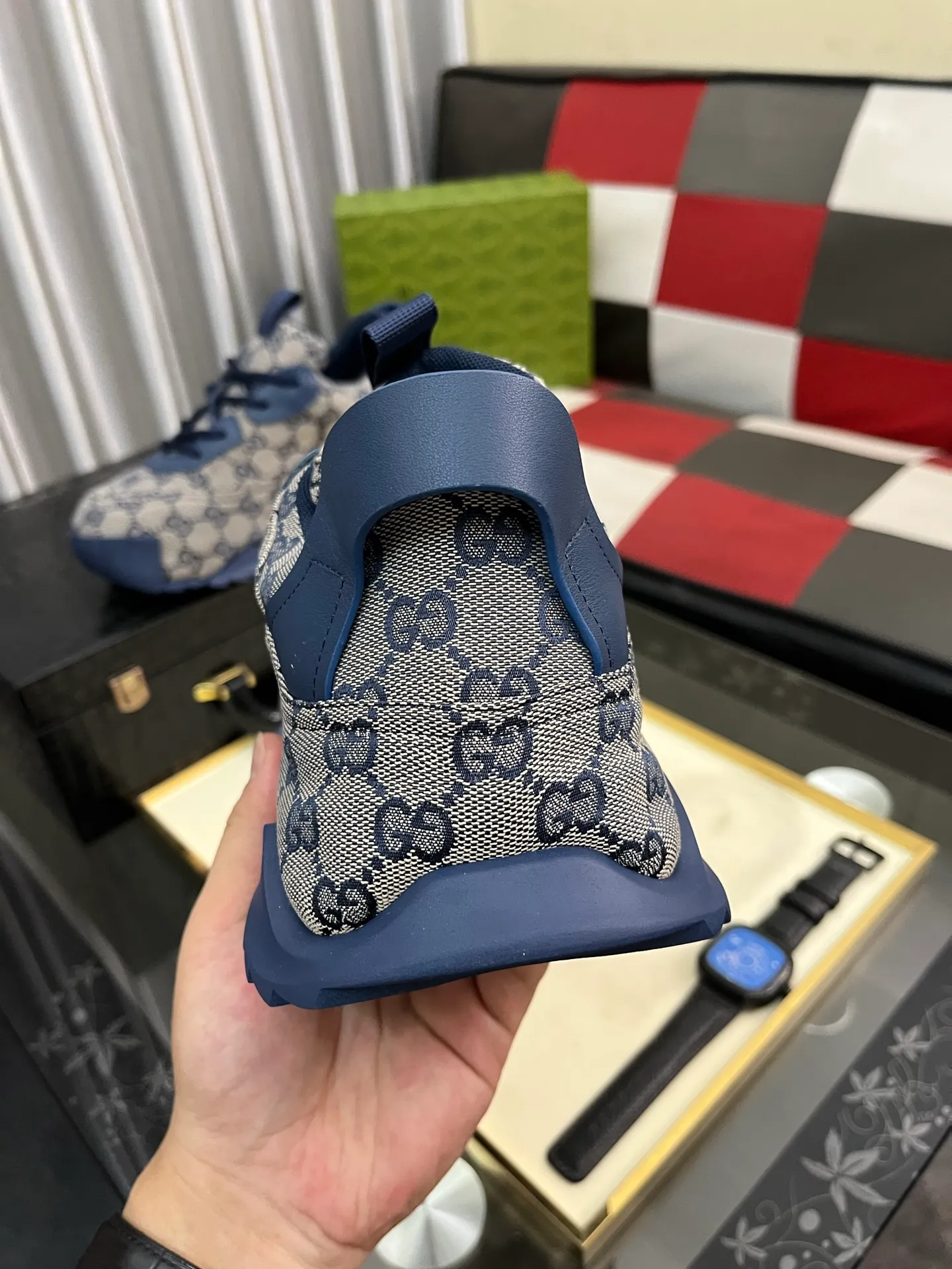 Men's shoes 💰600⌚️⌚️ (GUCCI-Gucci) luxury brand sports and casual shoes, imported original material, sheepskin lining, high-end and comfortable, original outsole is light and wear-resistant! Purely handmade, details determine quality! 38-444️⃣colors available